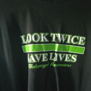 Black T-Shirt with Green Print